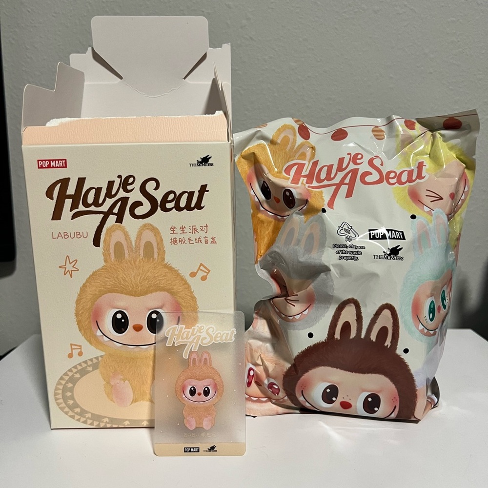 100% Authentic have a seat Labubu BABA